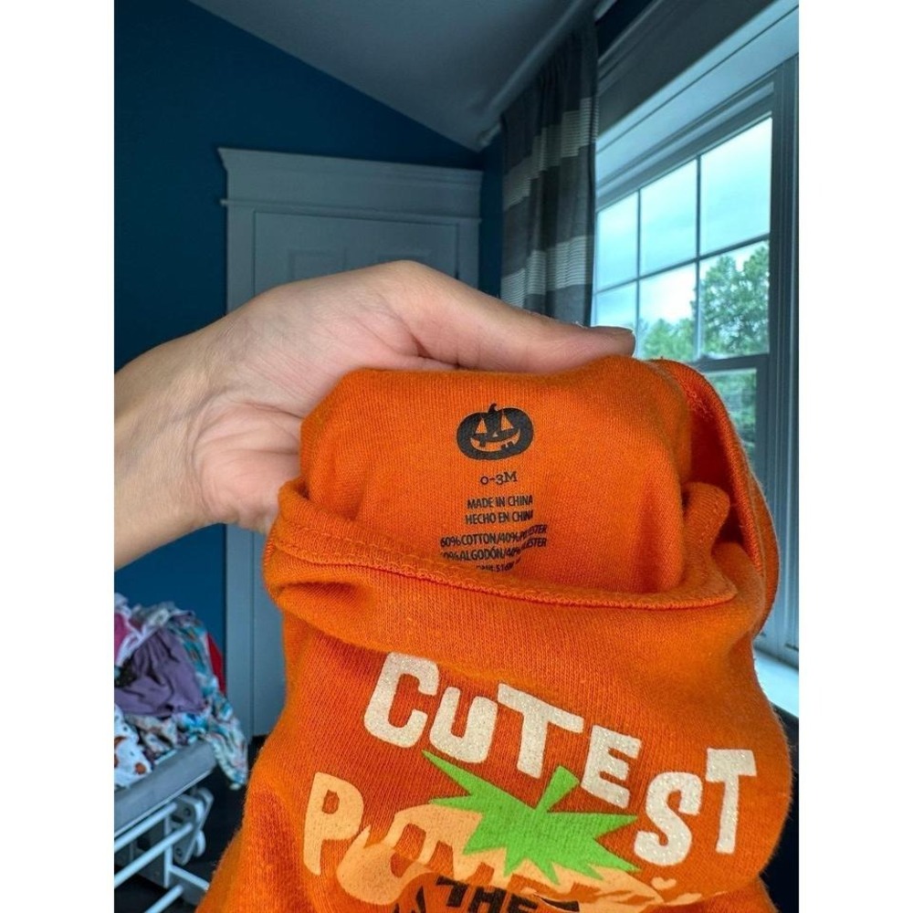 Halloween Pumpkin Patch Onesie Size 0-3‎ Months - Picture 2 of 2